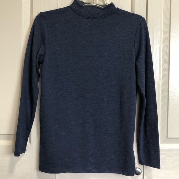 Heather blue, long sleeve choker top - Picture 2 of 4